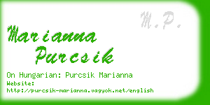 marianna purcsik business card